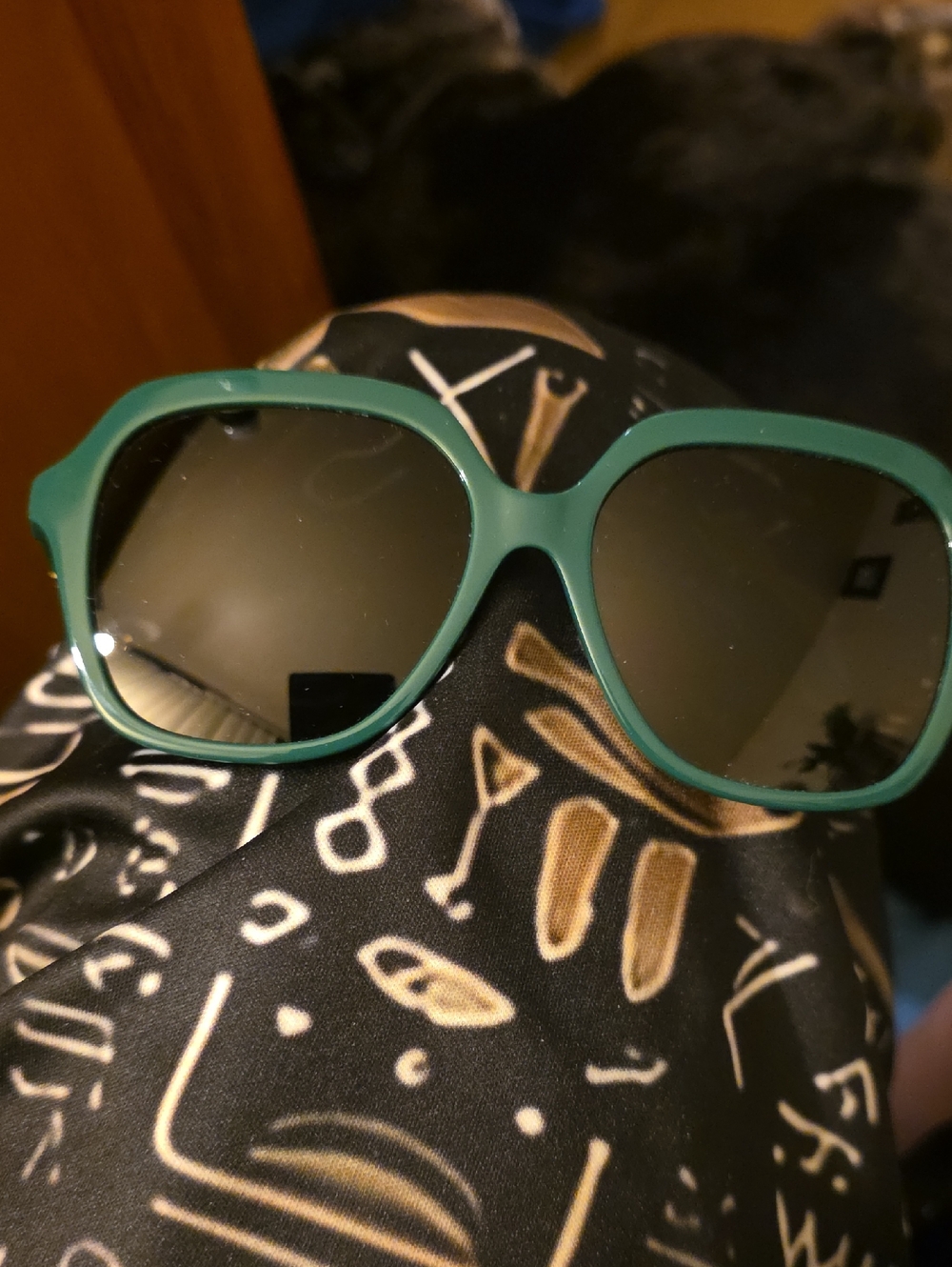 Stylish Green Oversized Women's Sunglasses